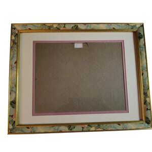 Picture Frame Vintage 1970s Pastel Floral Decor 14.5 x 11.5 Horizontal Display